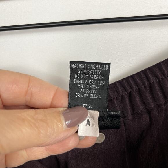 Women’s Eileen Fisher 3 PC Silk Skirt Velvet Top + Jacket Purple M Event Wedding - Picture 16 of 16